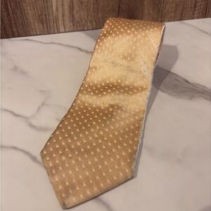 Ike Behar Champagne Tie with Subtle White Dots